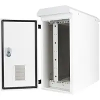Deltaco – 19" cabinet, 6U, 600x280x600mm, vertical mounting, IP55, white (19-5606WP)