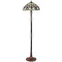 Hobby Hall Tiffany-Tyyli 2 Kevyt Lamppu, Jossa / 18" Värjäytetty Lasi Varjossa