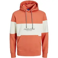 Jack & Jones Collegepaita 'JORLakewood' mandariini / musta / offwhite