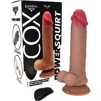 Kiotos Cox Power - värisevä ampuva dildo kaukosäätimellä (nude)