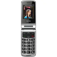 Beafon SL495 LTE - 4G, Silver Line, isonäppäiminen flip-matkapuhelin, musta-hopea