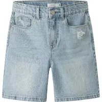 Name it Nkfrose Hw Long Dnm Shorts 1160-Tk - Blue - 140