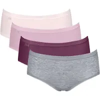 Sloggi Alushousut 'Basic+' meleerattu harmaa / roosa / tumma pinkki / luonnonvalkoinen