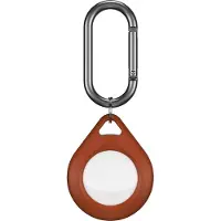 KEYBUDZ Secure Dock, AirTag -karabiini, Ruskea (2kpl)