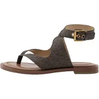 Michael Kors for woman. 40T6IRFS1B Irene flat sandal brown (38), Buckle, Casual