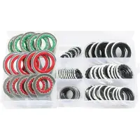 Exogio A/C O Ring Kit,Car Accessories Gasket,O Ring Assortment Kit,AC O Ring Kit,60pcs AC Seal Kit,A/C Compressor Seal Kit