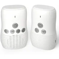 Zandona 2.4Ghz Wireless Baby Monitor Small Audio Baby Monitor Two-Way Audio Function Intercom Rechargeable Battery EU Plug