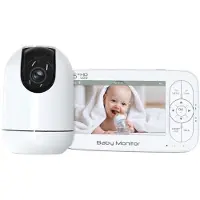 Exogio 2025 TUYA Baby Monitor with 4X Zoom 1080P Camera 5000mah Built-in Lullaby Feeding Reminder 360 Rotating Baby Monitor