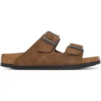 Birkenstock for woman. 1032717 Brown Arizona Leather Sandals (Narrow Fit) (38), Flat, Suede, None, Casual