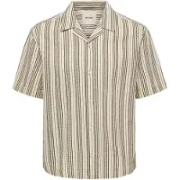Only & Sons Onscruz Rlx Seersucker Resort Ss Shirt - Cream - S