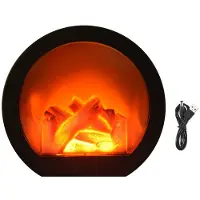 Tlily Flameless LED Fireplace Lantern Simulation LED Table Fireplace LED Lantern with Realistic Flame Simulation Decorative