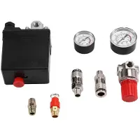 Tlily Air Compressor Pump Accessories Four-Hole Automatic Pressure Assembly with American Connector