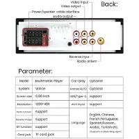 Typecat 1 Din 6.86 Inch Touch Screen Car Radio BT Music Handsfree MP5 Player TF USB TP-C Charging Auto Video Audio System