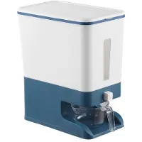 Tlily Press-Type Rice Dispenser Sealed Grain Container Storage Household Cereal Rice Box Dispenser Bucket Rice Cans 10KG-B