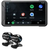 Typecat 5 Inch Motorcycle Driving Recorder Waterproof WIFI Carplay Projection Navigation 2K Dual Recording Tire Pressure Monitor
