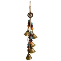 Tlily Bell Protection Door Handle Pendant Rattan Wind Chime Blessing Crystal Wind Chime Home Room Decoration F