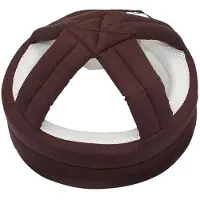 Tlily Elderly Protective Helmet, Safety Helmet Adjustable Breathable Seniors Fall Prevention Heads Protection Cap Coffee Color