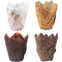 Typecat Cupcake Molds,200 Pieces Tulip Baking Cups Muffin Cups Cupcake Liners Muffin Cases for Birthday Shower Party