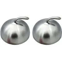 Tlily 2Pcs 24cm Stainless Steel Steak Cover Teppanyaki Dome Dish Lid Home Round Oil Proof Meal Food Cover Kitchen Cooking