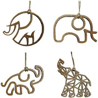 Typecat Elephant Postcard Pendant Home Decoration Wooden Pendant Elephant Friendship Pendant