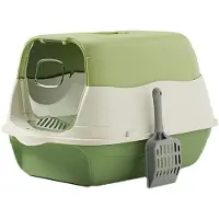 Torribaly Fully Enclosed Cat Litter Box -Proof Cat Potty Breathable Removable Kitten Toilet Cat Accessories