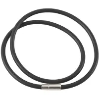 Typecat 10 Black Rubber Lace Choker Necklace 450x4mm per Woman