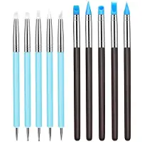 Tlily 10 PCS Rubber Clay Sculpting Tools, Silicone Sculpting and Polymer Clay Tools, Modeling Dotting Tools