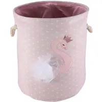Tlily Dirty Laundry Basket Swan Organizer Basket Drawstring Storage Baskets for Toys Books D35XH40cm Swan Pattern
