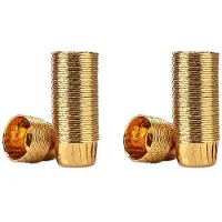 Tlily 100Pcs Aluminum Foil Cupcake Cups Disposable Muffin Liners Baking Cups Aluminum Cupcake Tip Pan-Gold