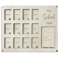 Typecat 1pc School Years Photo Frame, Graduation School Picture Frame, Back to School Gift, Kindergarten to Senior 12 Grade
