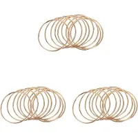 Torribaly 30 Pack 3 Inch Gold Dream Catcher Metal Rings Hoops Macrame Ring for Dreamcatchers and Crafts