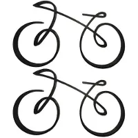 Typecat Simple Bicycle Sculpture Indoor Desktop Decor Frame Home Decor Side Table Statue Bicyclist Gift Art Wall Decor