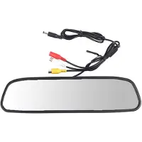 Spactz 4.3Inch Car DVR Dash Camera Rear View Mirror Monitor Supports 2-Way Video Recorder Dash Cam LCD Display