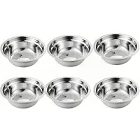 Melitt Stainless Steel Cat Bowls, 6PCS Set, Whisker Friendly, Dishwasher Safe, Wide Shallow Food Dishes for Optimal Pet Health