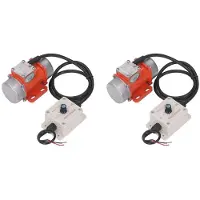 Melitt 2X 30W Concrete Vibrator, 4000RPM Electric Vibrating Motor with Speed Controller & Adjustable Exciting Force 12V
