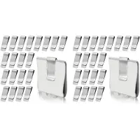 Typecat 40Pack Stainless Steel Money Clip Silver Slim Cash Clip,Card Holder Metal Money Clips Minimalist Pocket Cash Wallet