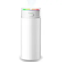 Melitt Portable Humidifier, 500ml Cool Mist Humidifiers for Bedroom Car Travel Office,Air Humidifiers with Color-Changing Light
