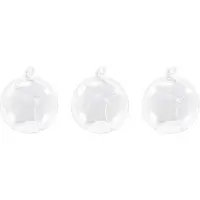 Melitt 3Pcs 8cm Hanging Glass Flowers Plant Vase Stand Holder Terrarium Container Candlestick Tealight Holder Home Decor