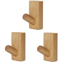 Wella Simple Solid Wood Hooks Clothes Hangers Bathroom Wall Hooks Bedroom Coat Storage Racks Home Towel Key Decorative Hooks A