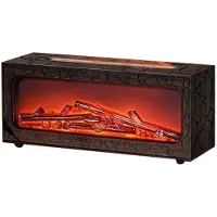 Tlily Fireplace Diffusers for Essential Oils Fireplace Humidifier with Remote Bonfire Flame Diffuser 7 Colors Light C