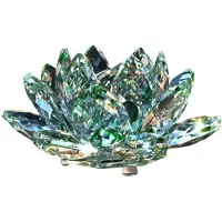 Wella D Crystal Lotus Flower Figurine Valentine Wedding Decor Glass Collection Paperweight Table Ornaments Souvenir Gift