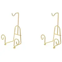 Wella 2X Tea Cup Holder Gold Mug Holder Tea Set Display Stand Gold Metal Cup Saucer Display Stand