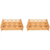 Wella 2X Shot Glasses Set Shot Glass Tray Holder with 12 Holes Serving Stand for Tequila Whiskey Brandy-Party Club Bar