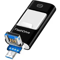 Melitt USB Stick for Phone, 3 in 1 Memory Stick Flash Drive for Phone/Pad/Android/Computer/Laptop/PC 64G