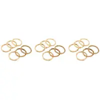 Melitt Handmade Bamboo Napkin Ring Natural Rustic Napkin Holders Natural Napkin Holder Rings Table Decorations, Set of 18