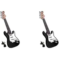 ISTOVO 2pcs 17In Guitar Toy for Kids,4 Strings Electric Guitar Musical Instruments for Children, Electronic Instrument Toy,A