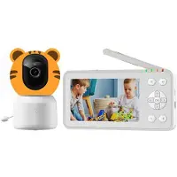 Zandona 4.5-Inch 1080P WIFI Baby Monitor Support APP and Two-Way Voice Intercom Camera Cry Detection Baby Newborn Items EU Plug