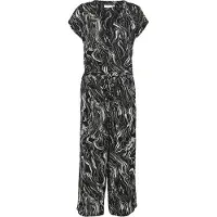 Kaffe Kamira Plain Weave Jumpsuit Printed - Black - 34