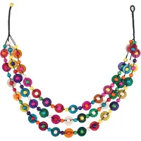 Melitt Bohemian Coconut Shell Wood Bead Necklace for Women Girls Jewelry Handmade Beaded Long Necklace Mothers Day Gifts