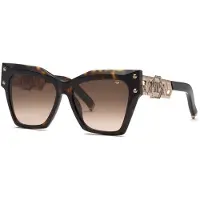 Philipp Plein Aurinkolasit SPP175S 57/16/140 Tumma kiiltävä avana Acetat NAISET SPP175S